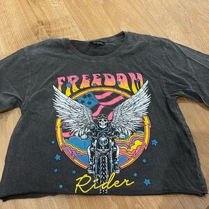 Zutter cropped graphic tee shirt